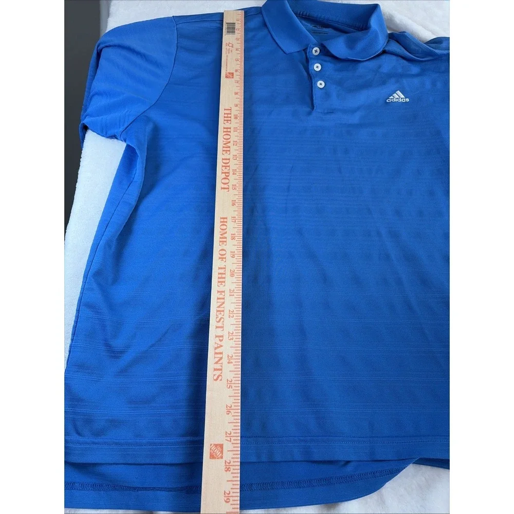 Adidas Polo Shirt Adult Golf Polo Mens Size XL Blue Comfort Classic Breathable - Picture 5 of 8